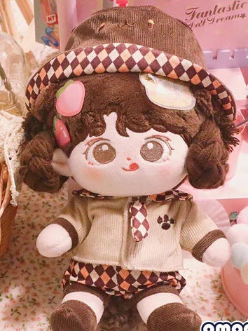 着せ替えぬいぐるみ用服 探偵タイプ チョコ色 20cm