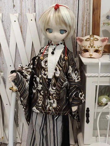 ドール用服 改良和風服 衣装セット 灰色系 MSDサイズ用 男の子用