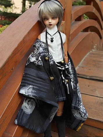 ドール用服 改良和風服 衣装セット ブラック MSDサイズ用 男の子用