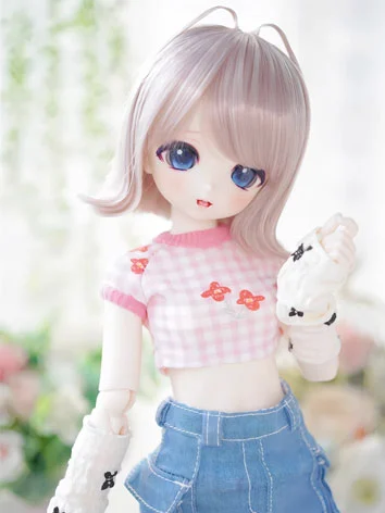 ドール用ウィッグ ブラウン ピンク系 グレー系 高温糸 MSD/SDサイズ人形用 BJD xc