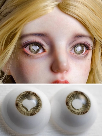BJD ドール用アイ 石膏アイ ハート瞳 10mm/12mm/14mm/16mm/18mm
