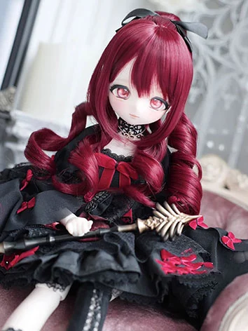 ドール用ウィッグ ブラウン/ワインレッド SD/MSDサイズ人形用 BJDDOLL