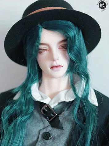 BJD DOLL ドール用 ウィッグ ブラック/緑色/レッド/ブルー/ゴールド パーマ SD/小顔SD/MSDサイズ人形用