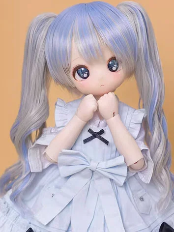 ドール用ウィッグ ツインテール レッド ブルー グリーン 3色あり MSD/小顔SD/SDサイズ人形用