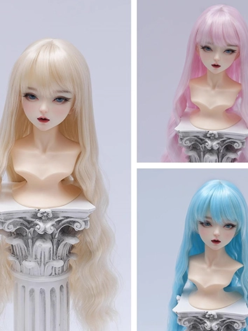 BJD ドール用ウィッグ ロングカール 高温糸 8色あり YOSD/MSD/小顔SD/SDサイズ人形用