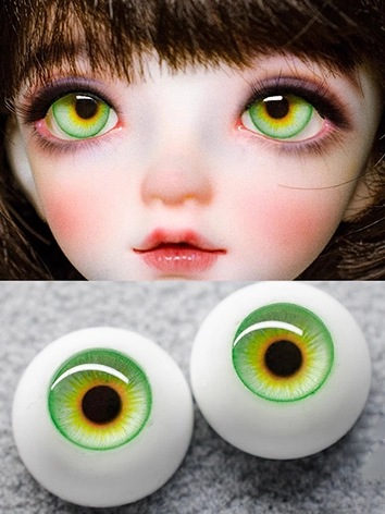 BJD ドール用アイ 石膏アイ【木星3】グリーン 10mm/12mm/14mm/16mm/18mm
