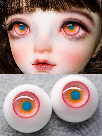 BJD ドール用アイ 石膏アイ【火星3】レッド 10mm/12mm/14mm/16mm/18mm