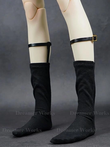 ドール靴下 SD/MSD/YSDサイズ人形用 ソックスガーター 黒色