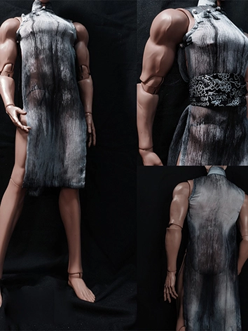 ドール服 グレー 袖なしドレス 男用 SOOM ID75サイズ人形用 BJD DOLL XJO