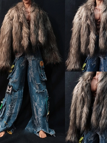 ドール服 ファーコート ブラウン 男用 SOOM ID75サイズ人形用 BJD DOLL XJO