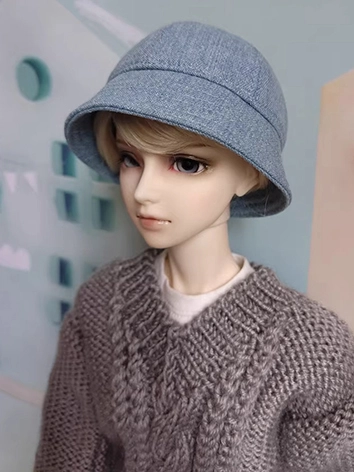 ドール用帽子 ハット バケットハット ブルー SD/小顔SD/MSD/幼SDサイズ人形用 BJDDOLL