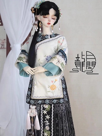 ドール用服 チャイナドレス 刺繍 女の子用 SD16/SDサイズ BJD