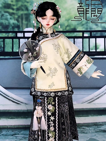 ドール用服 チャイナドレス 刺繍 女の子用 SD16/SDサイズ BJD