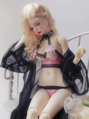 BJDドール用服 パジャマ ブラック 【魅夜】女の子用 MSDサイズ人形通用