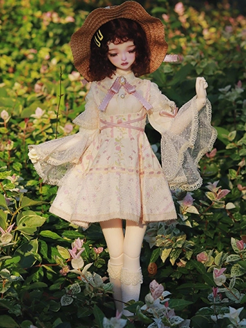 BJDドール用服 ドレス ピンク 女の子用【花壁軽語】 MSDサイズ人形通用