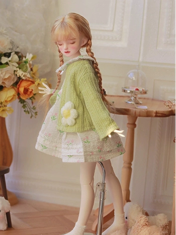 BJDドール用服 ワンピース 緑色 女の子用 1/4サイズ人形通用