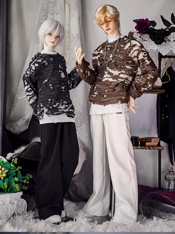 ドール用服 衣装セット【梧桐】ブラック/ブラウン MSD/POPO68/Loong Soul73/ID75サイズ人形用