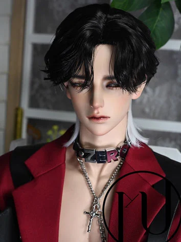 ドール用ウィッグ 白黒 高温糸 SD/小顔SDサイズ用 BJD ドール用