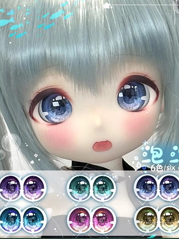 ドール用アイ マンガアイ アクリルアイ 水贴眼 パープル グリーン ブルー ピンク イェロー 16mm/18mm/20mm/22mm BJD