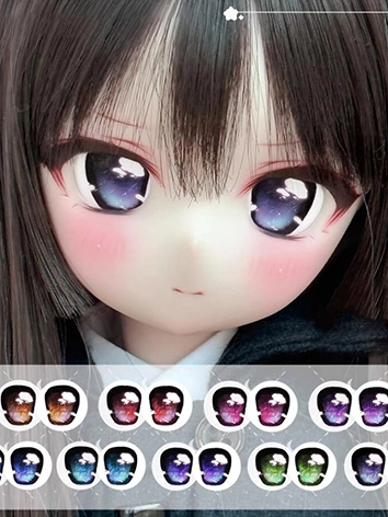 ドール用アイ マンガアイ アクリルアイ 水贴眼 9色 20mm/22mm BJD