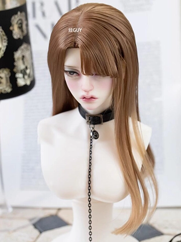 ドールウィッグ ゴールド/ブラウ 小顔SDサイズ人形用 BJD用