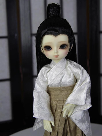 ドール用 古代風スタイルウィッグ ブラック MSDサイズ人形用 BJD