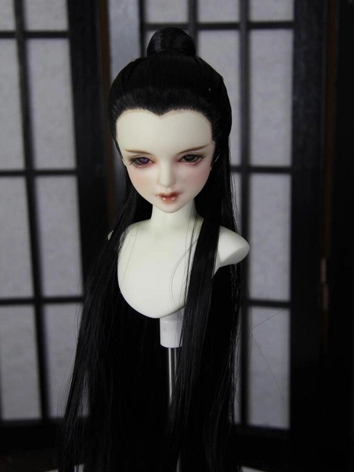ドール用 古代風スタイルウィッグ ブラック MSDサイズ人形用 BJD