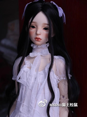 ドールウィッグ ブラウン/ブルー SDサイズ人形用 BJD DOLL