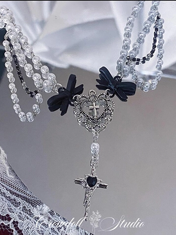 ドール用ネックレス ブラック SD/70cm/ID75サイズ人形用 BJD