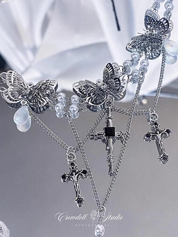 ドール用ネックレス シルバー SD/70cm/ID75サイズ人形用 BJD