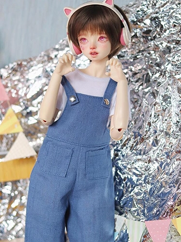 ドール用服 オーバーオール ブルー/ベージュ/ブラック SD/MSDサイズ人形用 女の子用