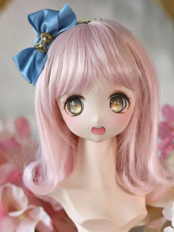 ドール用ウィッグ ミディアム 前髪 4色あり ピンク 小顔SDサイズ人形用 BJD