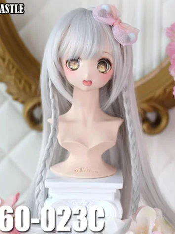 ドール用ウィッグ 前髪 グリーン シルバーグレー 小顔SDサイズ人形用 BJD