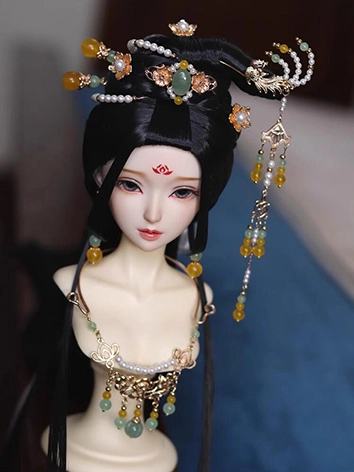 ドール用髪飾りセット グルーン 古装用 飾り物 小物 SD/70cmサイズ人形通用 BJD