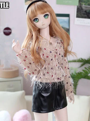 ドール用服 衣装セット セーター スカート ブラック DDサイズBJD人形用