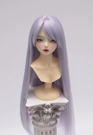BJD ドール用ウィッグ ロングストレート 柔らかい糸 ホワイト/ゴールド/ピンク/パープル/ブルー/グレー/レッド/ブラウン/ブラック YOSD/MSD/小顔SD/SDサイズ人形用