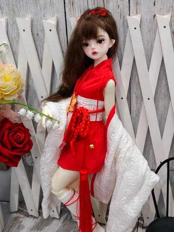 ドール用服 和服 7点セット レッド MSDサイズ用 女の子用