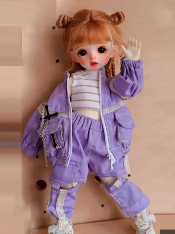 ドール用服 衣装セット パープル MSD/幼SDサイズ用 BJD