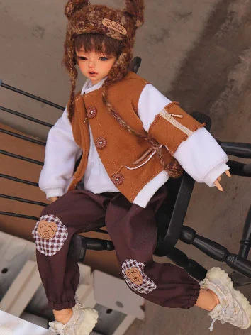 ドール用服 衣装セット 洋服 ブラウン系 MSDサイズ用 BJD