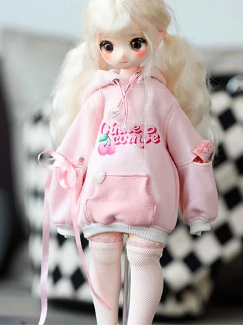 ドール用服 パーカー ピンク  YOSD/MSDサイズ用 球体関節人形用 BJD