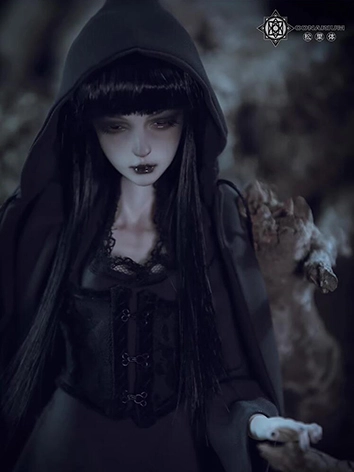 ドール服 ブラック 1/4マッスルサイズ 女の子用 BJD