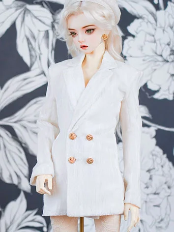 ドール用服 アウター 上着 ホワイト SDGR/SD16/SD17/POPO68サイズ用 BJD