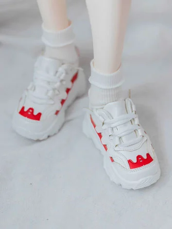 ドール用お靴  スニーカー ホワイト MSD/SD/70cmサイズ人形用 球体関節人形用 BJD