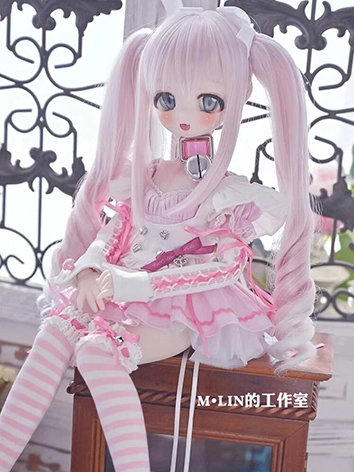 ドール用ウィッグ パーマ ピンク/ホワイト/ブルー/ゴールド SDサイズ人形用 BJDDOLL