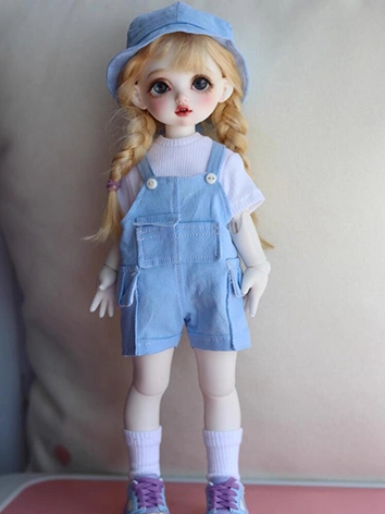 ドール用服 ワンピース ブルー/ベージュ 女用 YOSD/MSD/1/5/kumakoサイズ人形用