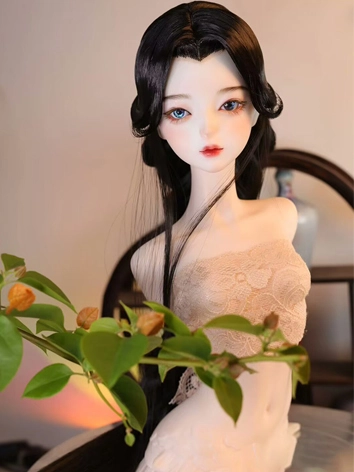 ドール用ウィッグ 中華古風定形 ブラック 女の子用 小顔SD/SDサイズ人形用 BJD