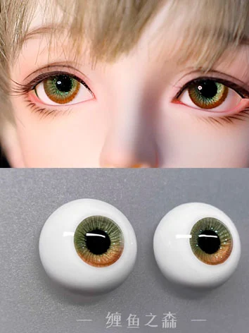 ドール用アイ 石膏アイ グリーン 12mm/14mm/16mm/18mm BJD 【青木】