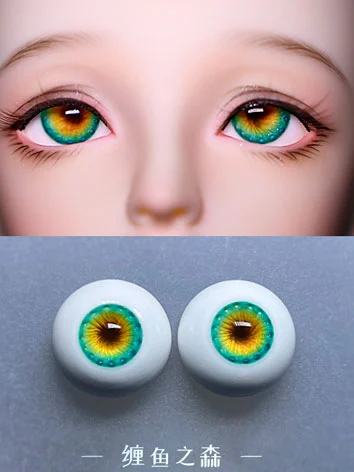 ドール用アイ 石膏アイ グリーン 12mm/14mm/16mm/18mm BJD 【蜂虎】