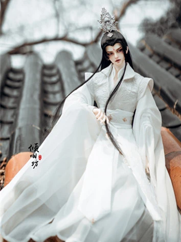 BJD ドール用服 衣装セット【枕月遥】ホワイト 70cm/73cm/75cm/ID75サイズ人形用