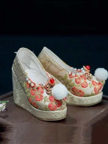 ドール用お靴 念微（白）SH324012B 女の子 SDサイズ人形用 BJD